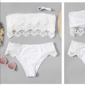 SHEIN Lace Bandeau Bikini Set